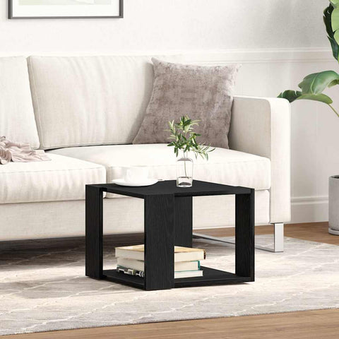 vidaXL Coffee Table Black oak 40 x 40 x 30 cm Engineered wood