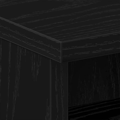 vidaXL Bedside Cabinet Black oak 40 x 40 x 50 cm Engineered wood
