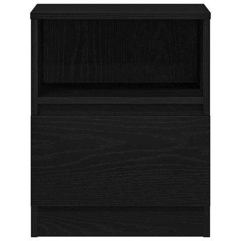vidaXL Bedside Cabinet Black oak 40 x 40 x 50 cm Engineered wood