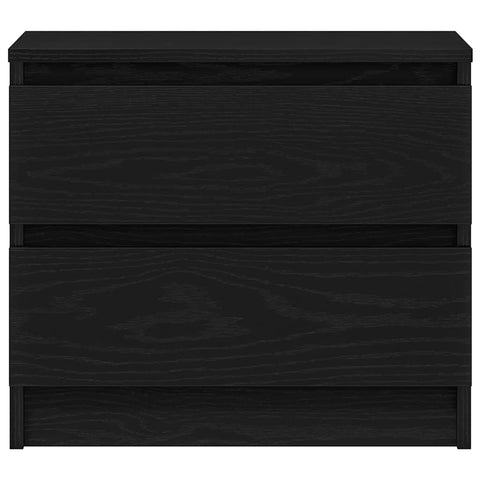 vidaXL Bedside Cabinet with Drawer 2 pcs Black oak 50 x 40 x 43.5 cm