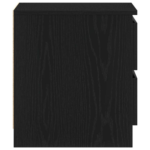 vidaXL Bedside Cabinet with Drawer 2 pcs Black oak 50 x 40 x 43.5 cm