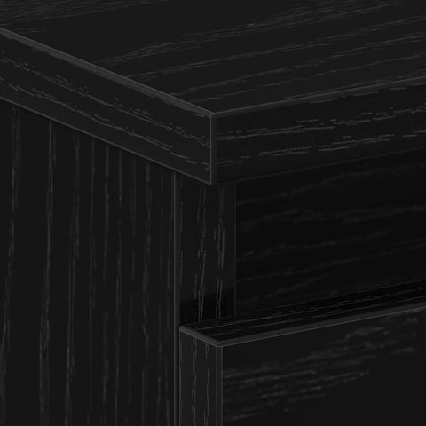 vidaXL Bedside Cabinet Black oak 40 x 35 x 62.5 cm Engineered wood