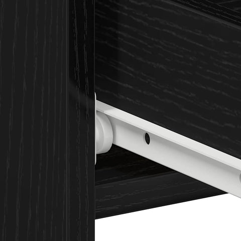 vidaXL Bedside Cabinet Black oak 40 x 35 x 62.5 cm Engineered wood