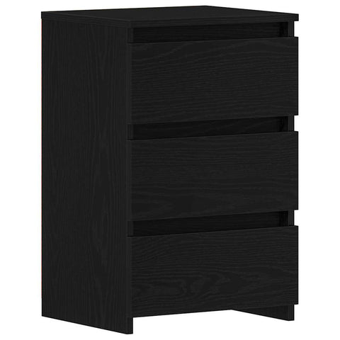 vidaXL Bedside Cabinet Black oak 40 x 35 x 62.5 cm Engineered wood