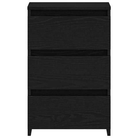 vidaXL Bedside Cabinet Black oak 40 x 35 x 62.5 cm Engineered wood