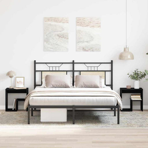 vidaXL Bedside Cabinet 2 pcs Black oak 40 x 30 x 40 cm Engineered wood