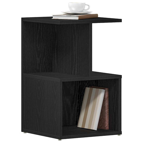 vidaXL Bedside Cabinet Black oak 35 x 35 x 55 cm Engineered wood