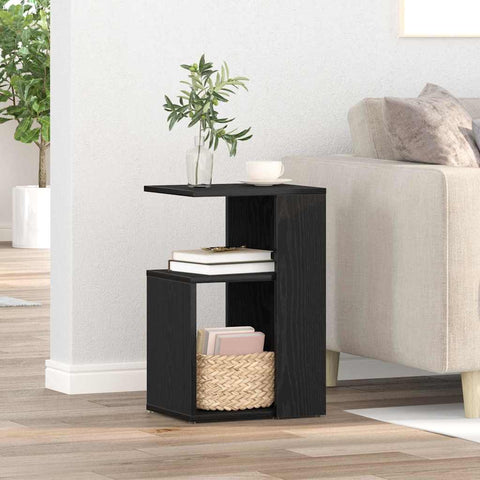 vidaXL Side Table Black oak 36 x 30 x 56 cm Engineered wood