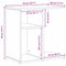 vidaXL Side Table Black oak 50 x 30 x 50 cm Engineered wood