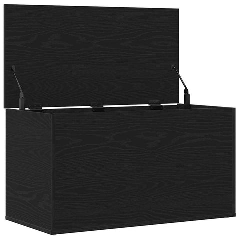 vidaXL Storage Box Black Oak 84 x 42 x 46 cm Engineered Wood