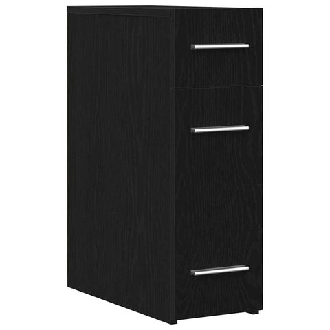 vidaXL Apothecary Cabinet Black oak 20 x 45.5 x 60 cm Engineered Wood