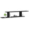 vidaXL Wall-mounted TV Shelf with Shelf Black oak 125 x 18 x 23 cm