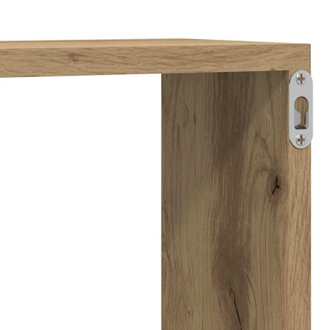 vidaXL Wall Shelf 2 pcs Artisan oak 80 x 15 x 26 cm Engineered wood