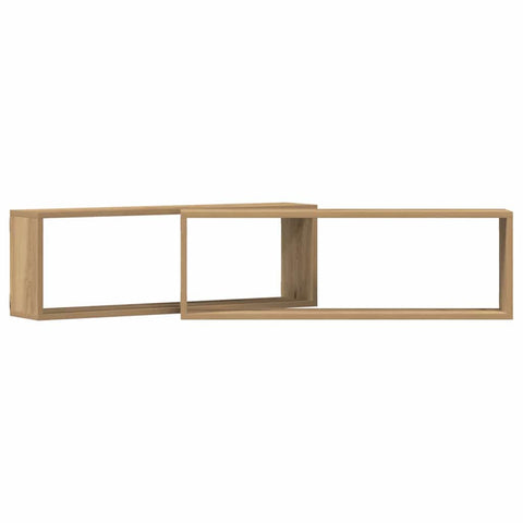 vidaXL Wall Shelf 2 pcs Artisan oak 80 x 15 x 26 cm Engineered wood