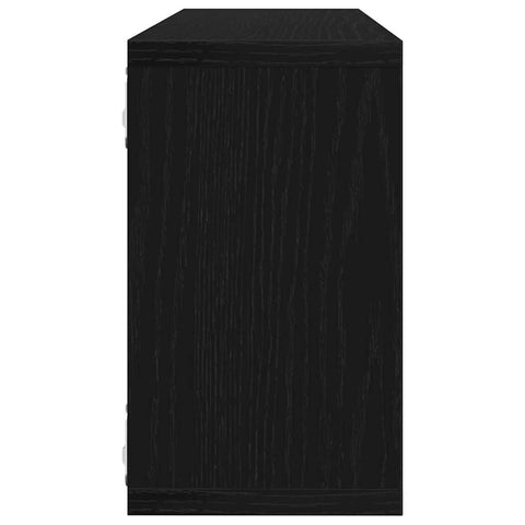 vidaXL Wall Shelf 4 pcs Black oak 80 x 15 x 26 cm Engineered wood