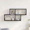 vidaXL Wall Shelf with Shelf Black oak 76 x 15 x 53 cm Engineered Wood