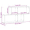 vidaXL Wall Shelf with Shelf Black oak 76 x 15 x 53 cm Engineered Wood