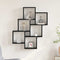 vidaXL Wall Shelf with Shelf Black oak 78 x 15 x 92 cm Engineered Wood