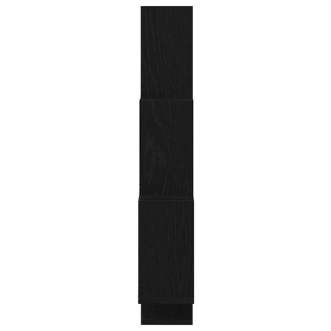 vidaXL Wall Shelf with Shelf Black oak 78 x 15 x 92 cm Engineered Wood