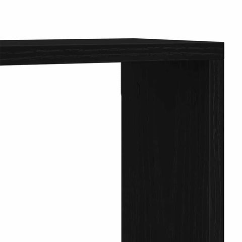 vidaXL Wall Shelf Black oak 90 x 15 x 119.5 cm Engineered Wood