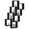 vidaXL Wall Shelf Black oak 90 x 15 x 119.5 cm Engineered Wood