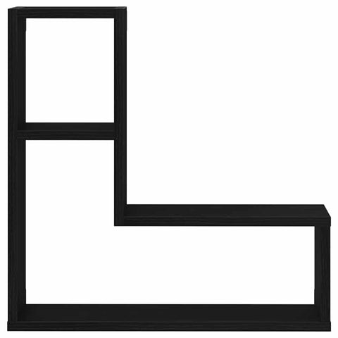 vidaXL Wall Shelves 2 pcs Black oak 50 x 15 x 85 cm Engineered Wood