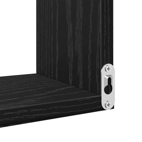 vidaXL Wall Corner Shelf Black oak 40 x 40 x 49.5 cm Engineered Wood