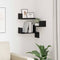 vidaXL Wall Corner Shelf Black oak 40 x 40 x 49.5 cm Engineered Wood
