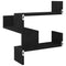 vidaXL Wall Corner Shelf Black oak 40 x 40 x 49.5 cm Engineered Wood