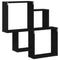 vidaXL Wall Cube Shelf Black oak 80 x 15 x 78.5 cm Engineered Wood