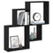 vidaXL Wall Cube Shelf Black oak 80 x 15 x 78.5 cm Engineered Wood