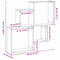 vidaXL Wall Cube Shelf Black oak 80 x 15 x 78.5 cm Engineered Wood