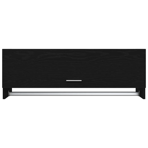 vidaXL Wardrobe with Storage Black 100 x 32.5 x 35 cm Engineered wood