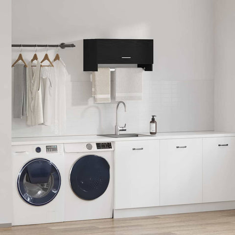 vidaXL Wardrobe with Storage Black 70 x 32.5 x 35 cm Engineered wood