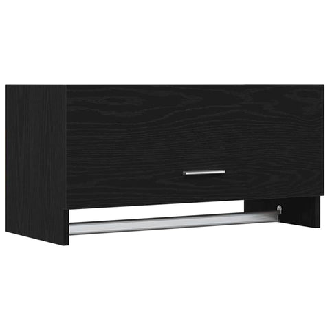 vidaXL Wardrobe with Storage Black 70 x 32.5 x 35 cm Engineered wood