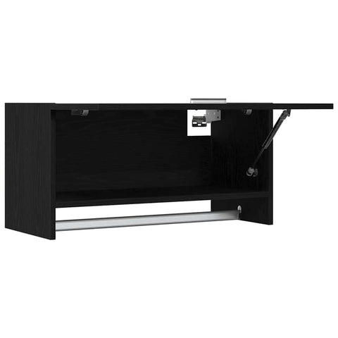 vidaXL Wardrobe with Storage Black 70 x 32.5 x 35 cm Engineered wood