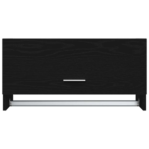 vidaXL Wardrobe with Storage Black 70 x 32.5 x 35 cm Engineered wood
