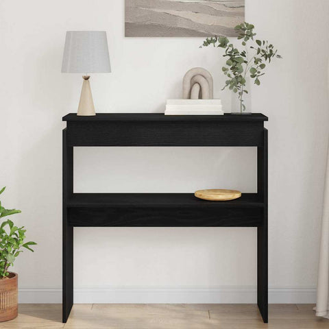 vidaXL Console Table Black oak 80 x 30 x 80 cm Engineered wood