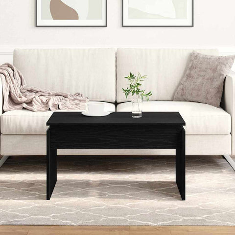 vidaXL Coffee Table Black Oak 68 x 38 x 50 cm Engineered wood