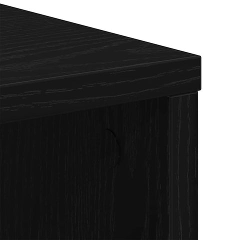 vidaXL Storage Cabinet Black oak 60 x 35 x 75 cm Engineered Wood