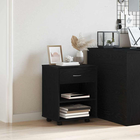 vidaXL Storage Cabinet Black oak 46 x 36 x 59 cm Engineered Wood