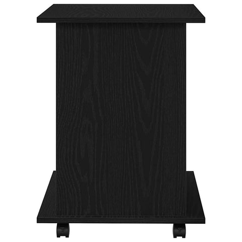 vidaXL Rolling Cabinet Black oak 60 x 45 x 55 cm Engineered Wood