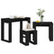 vidaXL Nesting Table 3 pcs Black oak 61 x 28 x 47 cm Engineered wood