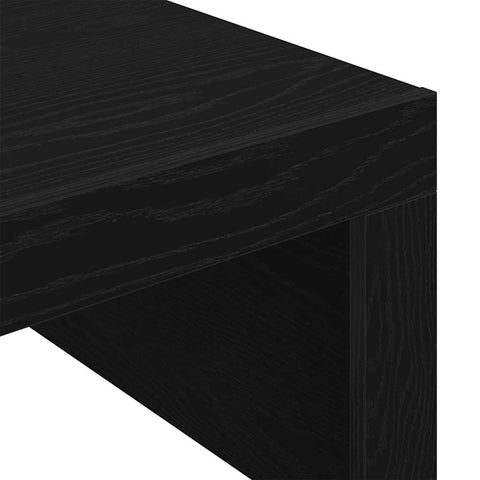 vidaXL Coffee Table Black oak 100 x 100 x 35 cm Engineered wood