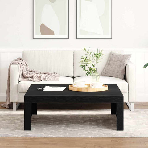 vidaXL Coffee Table Black oak 100 x 100 x 35 cm Engineered wood