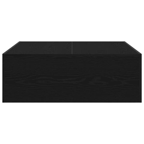 vidaXL Coffee Table Black oak 100 x 100 x 35 cm Engineered wood