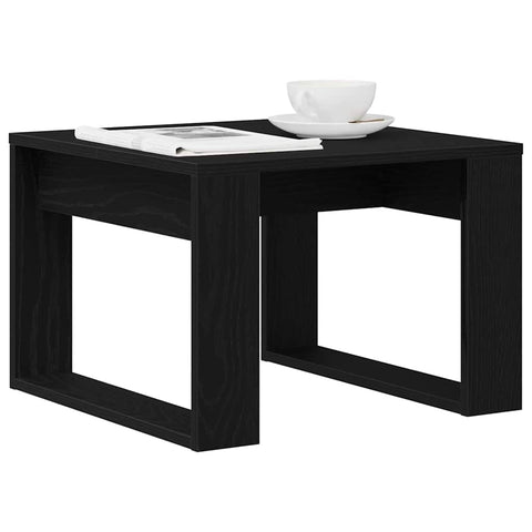 vidaXL Coffee Table Black oak 50 x 50 x 35 cm Engineered wood