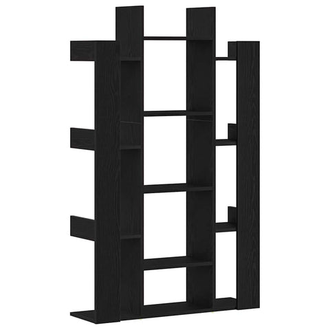 vidaXL Bookcase Black oak 86 x 25.5 x 140 cm Engineered Wood