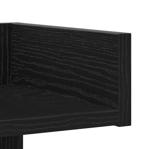 vidaXL Bookcase Black Oak 48 x 25.5 x 140 cm Engineered Wood