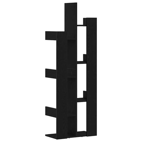 vidaXL Bookcase Black Oak 48 x 25.5 x 140 cm Engineered Wood